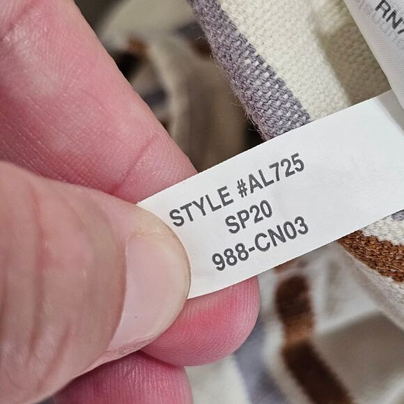 MADEWELL Striped Pull-on Jumpsuit in Double Stripe Grey Feather Size M - Picture 10 of 12